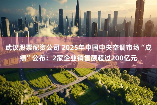武汉股票配资公司 2025年中国中央空调市场“成绩”公布：2家企业销售额超过200亿元